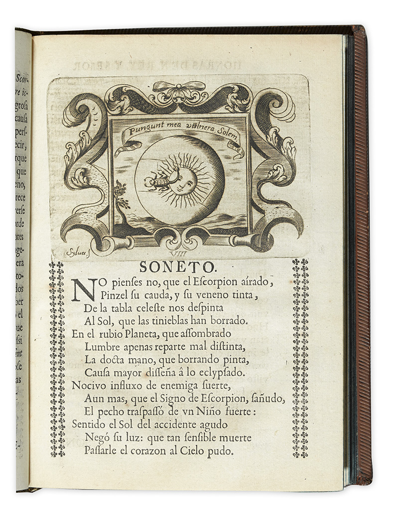 (MEXICO--1725.) Villerias, José de. Llanto de las estrellas al ocaso del Sol anochecido en el oriente: